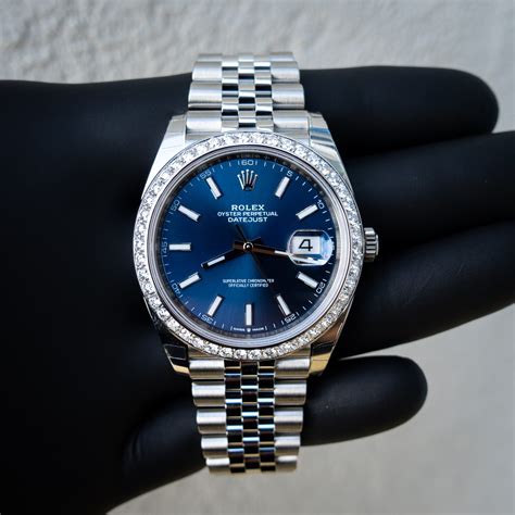 rolex oyster perpetual datejust blue diamond|new rolex datejust 41 2021.